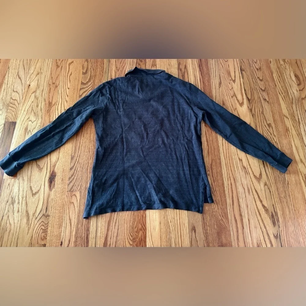 Polo Ralph Lauren Long Sleeve Collared Shirt - Custom Fit - Black/Gray - Large